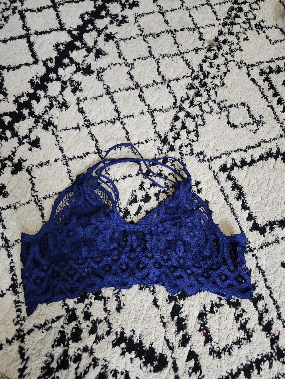 Fp One Free People Blue Lace Bralette Top - Women L